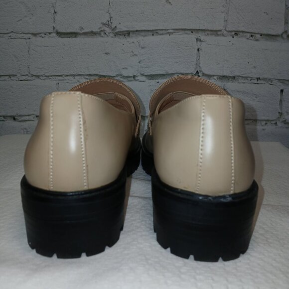 WOMENS ZBY LIGHT TAN LOAFERS, CHUNKY HEELS, SIZE 9 NWOT - Picture 5 of 7